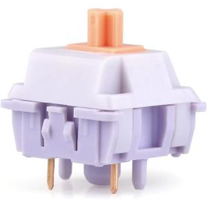 imageEPOMAKER Wisteria Tactile Mechanical Keyboard Switches Set 5 Pin Factory Lubed 30 Pieces Switch with POM PTFE Stem 204mm Spring Compatible with MX Keycaps for Gaming Keyboard DIYWisteria Tactile