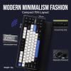 imageEPOMAKER TH85 QMKVIA Wireless Gaming Keyboard BT5024GHzUSBC Hot Swappable Prelubed Custom Milk Blue Tactile Switches Gasket Creamy Keyboard for PCMacOfficeGaming WhiteBlackWhiteBlue