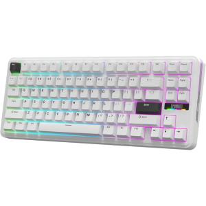 imageEPOMAKER TH85 QMKVIA Wireless Gaming Keyboard BT5024GHzUSBC Hot Swappable Prelubed Custom Milk Blue Tactile Switches Gasket Creamy Keyboard for PCMacOfficeGaming WhiteWhite