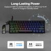 imageEPOMAKER Aula MINI60 HE Hall Effect Gaming Keyboard 24GHzBT 8K Hz Polling SOCD ampamp DKS Adjustable Actuation ampamp Fast Trigger PBT Keycap 60 Wireless Mechanical Keyboard for WinMac MaxMax