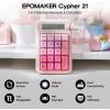 imageEPOMAKER Cypher 21 VIA Wireless Mechanical Number Pad with Knob Dual Mode BluetoothUSBC Wired RGB Backlit NKRO Hot Swap Lubed Linear Switch 18 Keys Numeric Keypad for WinMac