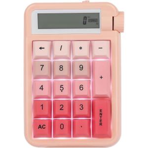 imageEPOMAKER Cypher 21 VIA Wireless Mechanical Number Pad with Knob Dual Mode BluetoothUSBC Wired RGB Backlit NKRO Hot Swap Lubed Linear Switch 18 Keys Numeric Keypad for WinMac