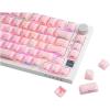 imageEPOMAKER Lusterfly Jelly Keycaps Set  123 Keys DoubleShot Laser Engraved MDA Profile ABSPC NonShineThrough MXCompatible for 6168848798100104Key Mechanical Keyboard PinkPink
