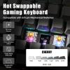 imageEPOMAKER DynaTab 75X Wireless Gaming Keyboard with Custom DotMatrix RGB LED Screen Hot Swap GasketMounted Mechanical Keyboard Bluetooth24GUSBC Custom Keyboard Black Wisteria Linear SwitchBlack Grey
