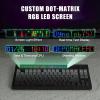 imageEPOMAKER DynaTab 75X Wireless Gaming Keyboard with Custom DotMatrix RGB LED Screen Hot Swap GasketMounted Mechanical Keyboard Bluetooth24GUSBC Custom Keyboard Black Wisteria Linear SwitchBlack Grey