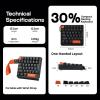 imageEPOMAKER HE30 OneHanded Hall Effect Keyboard 8K Polling amp 0125ms SOCD amp Snap Key Adjustable Trigger PBT Keycap RGB Custom Software Wired Gaming Keyboard for PCGamer Black OrangeBlack Orange