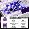 imageEPOMAKER HE30 OneHanded Hall Effect Keyboard 8K Polling amp 0125ms SOCD amp Snap Key Adjustable Trigger PBT Keycap RGB Custom Software Wired Gaming Keyboard for PCGamer Black OrangeWhite Purple