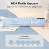 imageEPOMAKER Lusterfly Jelly Keycaps Set  123 Keys DoubleShot Laser Engraved MDA Profile ABSPC NonShineThrough MXCompatible for 6168848798100104Key Mechanical Keyboard BlackBlue