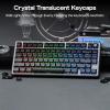 imageEPOMAKER Lusterfly Jelly Keycaps Set  123 Keys DoubleShot Laser Engraved MDA Profile ABSPC NonShineThrough MXCompatible for 6168848798100104Key Mechanical Keyboard BlackBlack