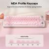imageEPOMAKER Lusterfly Jelly Keycaps Set  123 Keys DoubleShot Laser Engraved MDA Profile ABSPC NonShineThrough MXCompatible for 6168848798100104Key Mechanical Keyboard BlackPink