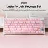 imageEPOMAKER Lusterfly Jelly Keycaps Set  123 Keys DoubleShot Laser Engraved MDA Profile ABSPC NonShineThrough MXCompatible for 6168848798100104Key Mechanical Keyboard BlackPink