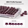 imageEPOMAKER Lusterfly Jelly Keycaps Set  123 Keys DoubleShot Laser Engraved MDA Profile ABSPC NonShineThrough MXCompatible for 6168848798100104Key Mechanical Keyboard BlackRed