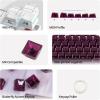 imageEPOMAKER Lusterfly Jelly Keycaps Set  123 Keys DoubleShot Laser Engraved MDA Profile ABSPC NonShineThrough MXCompatible for 6168848798100104Key Mechanical Keyboard BlackRed
