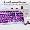 imageEPOMAKER Lusterfly Jelly Keycaps Set  123 Keys DoubleShot Laser Engraved MDA Profile ABSPC NonShineThrough MXCompatible for 6168848798100104Key Mechanical Keyboard BlackRed