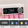 imageEPOMAKER TH99 PRO 96 Mechanical Keyboard with Screen amp Knob 10000mAh 24GhzBT Hot Swap Custom Driver RGB Backlight PBT Keycap Wireless Gaming Keyboard for PCMac Pink Sea Salt SilentPink