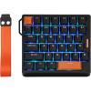 imageEPOMAKER HE30 OneHanded Hall Effect Keyboard 8K Polling amp 0125ms SOCD amp Snap Key Adjustable Trigger PBT Keycap RGB Custom Software Wired Gaming Keyboard for PCGamer Black OrangeBlack Orange