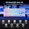 imageEPOMAKER G84 HE Wireless Hall Effect Keyboard 8K Polling amp 8000mAh SOCD amp DKS Gaming Keyboard with Fast Trigger amp Adjustable Actuation RGB Backlit PBT Keycap HotSwap for WinMac WhiteWhite
