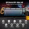 imageEPOMAKER G84 HE Wireless Hall Effect Keyboard 8K Polling amp 8000mAh SOCD amp DKS Gaming Keyboard with Fast Trigger amp Adjustable Actuation RGB Backlit PBT Keycap HotSwap for WinMac WhiteBlack