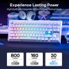 imageEPOMAKER G84 HE Wireless Hall Effect Keyboard 8K Polling amp 8000mAh SOCD amp DKS Gaming Keyboard with Fast Trigger amp Adjustable Actuation RGB Backlit PBT Keycap HotSwap for WinMac WhiteWhite