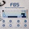 imageEPOMAKER x Aula F65 65 Wireless Mechanical KeyboardWhite Mix 18m Coiled Keyboard Cable with Detachable Metal Aviator