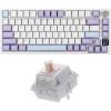 imageEPOMAKER Ajazz AK820 Pro 75 Wireless Mechanical Keyboard with TFT Smart DisplayampKnobCream Marble 47gf Gaming Keyboard Switches