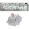 imageEPOMAKER QK108 Full Size Mechanical Keyboard with Screen amp KnobCream Marble 47gf Gaming Keyboard Switches