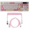 imageEPOMAKER TH99 PRO 96 Mechanical Keyboard with Screen amp KnobPuff Aviator Coiled USB Cable