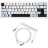 imageEPOMAKER x Aula F65 65 Wireless Mechanical KeyboardWhite Mix 18m Coiled Keyboard Cable with Detachable Metal Aviator