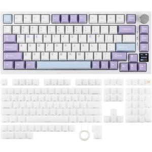 imageEPOMAKER Ajazz AK820 Pro 75 Wireless Mechanical Keyboard with TFT Smart DisplayampKnobLusterfly Jelly Keycaps Set  123 Keys DoubleShot Laser Engraved