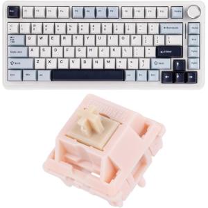 imageEPOMAKER EA75 75 RGB Gaming Mechanical KeyboardNude Rosa 40gf Silent Gaming Keyboard Switches
