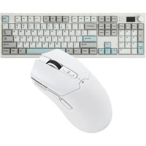 imageEPOMAKER QK108 Full Size Mechanical Keyboard with Screen amp KnobClick Gaming Mouse Wireless 24GhzBluetoothTypeC