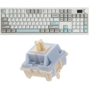 imageEPOMAKER QK108 Full Size Mechanical Keyboard with Screen amp KnobSorane 39gf Gaming Keyboard Switches Set 35 PCS Linear Silent Switch