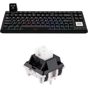 imageEPOMAKER RT80 Wireless Gaming Keyboard with Touch Screen and Mini Display100 PCS Zebra 40gf Linear Mechanical Keyboard Switches