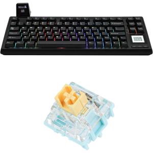 imageEPOMAKER RT80 Wireless Gaming Keyboard with Touch Screen and Mini Display35 Pieces Sea Salt Silent Mechanical Keyboard Switches Set