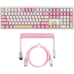 imageEPOMAKER TH108 Full Size Mechanical KeyboardPuff Aviator Coiled USB Cable