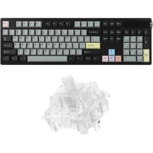 imageEPOMAKER TH108 PRO Full Size Mechanical Keyboard with Screen amp KnobCrystal Tactile Silent Mechanical Keyboard Switches Set