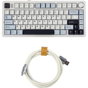 imageEPOMAKER x Aula F75 Gasket Mechanical Keyboard with FiveLayer PaddingampKnob  USBC Keyboard Cable