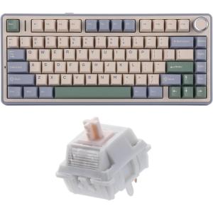 imageEPOMAKER x Aula F75 Gasket Mechanical KeyboardCream Marble 47gf Gaming Keyboard Switches