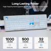 imageEPOMAKER HE108 Wireless Gaming Keyboard 8K Polling amp 10000mAh SOCD amp DKS FullSized Hall Effect Keyboard with Rapid Triggering Custom Driver RGB Backlit PBT Keycap WhiteWhite