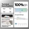 imageEPOMAKER HE108 Wireless Gaming Keyboard 8K Polling amp 10000mAh SOCD amp DKS FullSized Hall Effect Keyboard with Rapid Triggering Custom Driver RGB Backlit PBT Keycap WhiteWhite