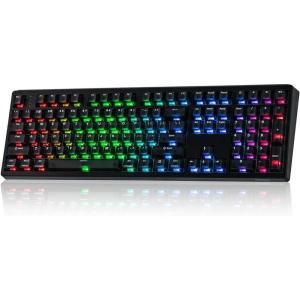 imageEPOMAKER HE108 Wireless Gaming Keyboard 8K Polling amp 10000mAh SOCD amp DKS FullSized Hall Effect Keyboard with Rapid Triggering Custom Driver RGB Backlit PBT Keycap WhiteBlack