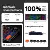 imageEPOMAKER TH108 V2 PRO Full Size Mechanical Keyboard with ScreenampKnob 10000mAh BT24Ghz Mac Modifier PBT Keycap Hot Swap RGB Gasket Wireless Gaming Keyboard for MacPC Black Creamy JadeBlack