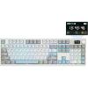 imageEPOMAKER QK108 Full Size Mechanical Keyboard with Screen amp Knob 8000mAh CreamyampThocky Gasket RGB Backlit Mac Keycap Wireless Gaming Keyboard for MacWin Pink Creamy JadeWhite Cyan