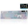 imageEPOMAKER TH108 V2 PRO Full Size Mechanical Keyboard with ScreenampKnob 10000mAh BT24Ghz Mac Modifier PBT Keycap Hot Swap RGB Gasket Wireless Gaming Keyboard for MacPC Black Creamy JadeBlue
