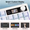 imageEPOMAKER TH108 V2 PRO Full Size Mechanical Keyboard with ScreenampKnob 10000mAh BT24Ghz Mac Modifier PBT Keycap Hot Swap RGB Gasket Wireless Gaming Keyboard for MacPC Blue Creamy JadeBlue
