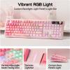imageEPOMAKER TH108 V2 PRO Full Size Mechanical Keyboard with ScreenampKnob 10000mAh BT24Ghz Mac Modifier PBT Keycap Hot Swap RGB Gasket Wireless Gaming Keyboard for MacPC Blue Creamy JadePink