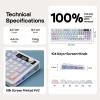 imageEPOMAKER TH108 V2 PRO Full Size Mechanical Keyboard with ScreenampKnob 10000mAh BT24Ghz Mac Modifier PBT Keycap Hot Swap RGB Gasket Wireless Gaming Keyboard for MacPC Blue Creamy JadeBlue