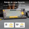 imageEPOMAKER Ajazz AK820 PRO ISOES Teclado Mecnico Inalmbrico con Pantalla amp Perilla 24GBTUSB RGB Software Personalizado Teclado Gaming de 75 Distribucin Espaola para PCMac BlackBlack