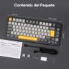 imageEPOMAKER Ajazz AK820 PRO ISOES Teclado Mecnico Inalmbrico con Pantalla amp Perilla 24GBTUSB RGB Software Personalizado Teclado Gaming de 75 Distribucin Espaola para PCMac BlackBlack