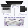 imageEPOMAKER Ajazz AK820 Pro 75 Mechanical Gaming Keyboard GasketMounted with TFT Smart Display amp Knob 82 Keys Nude Rosa Silent Switches USBC 24GHz RGB Backlighting